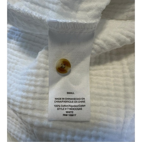 Altar'd State | White Gauze Button Down Blouse - Size Small - Picture 4 of 7